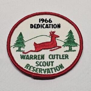 1966 Dedication Boy Scout Event Patch Warren Cutler Scout Reservation